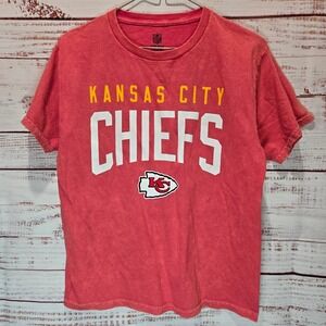 NFL Team Apparel Kansas City Chiefs Red Youth Med T-Shirt Heathered NWOT Graphic